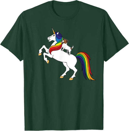 JRT Dog Lover Unicorn Kids Girls Jack Russell T-Shirt - T-Shirt | Forest