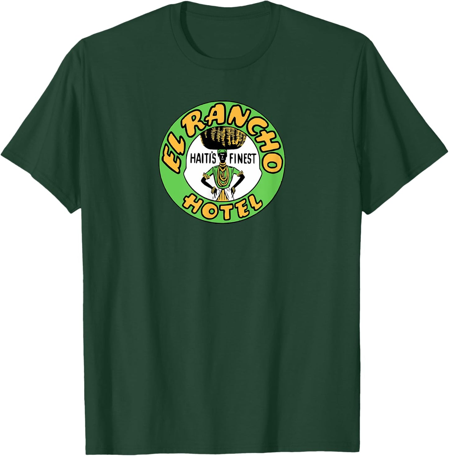 El Rancho Hotel Haiti's Finest Vintage Travel Sticker T-Shirt - T-Shirt | Forest