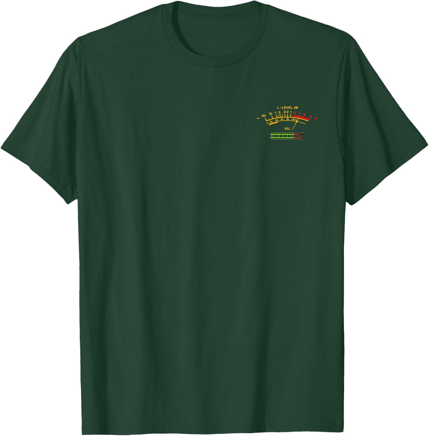 Retro VU Meter Vintage Hi-Fi Audio Stereo Music Sound T-Shirt - T-Shirt | Forest