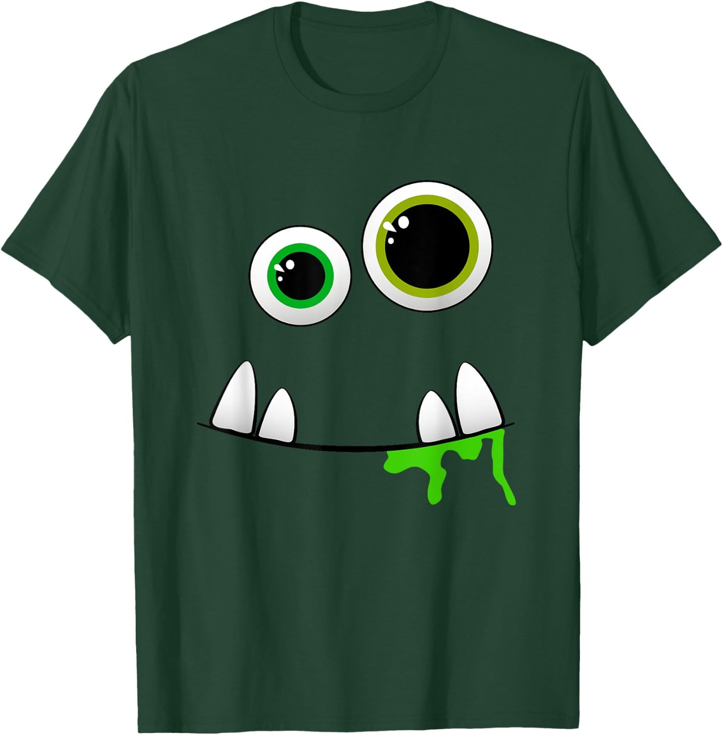 Cute Monster Face Halloween Group Costume Gift T-Shirt - T-Shirt | Forest