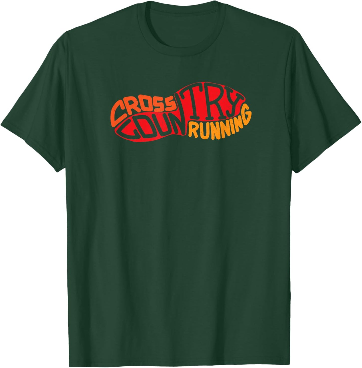 Cross Country Running Shoe Graphic Training Gear XC Runner T-Shirt - T-Shirt | Forest