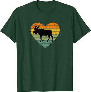 Ich Liebe Elche Herz Norwegen Elchfan Schweden Hirsch Elch T-Shirt - T-Shirt | Forest