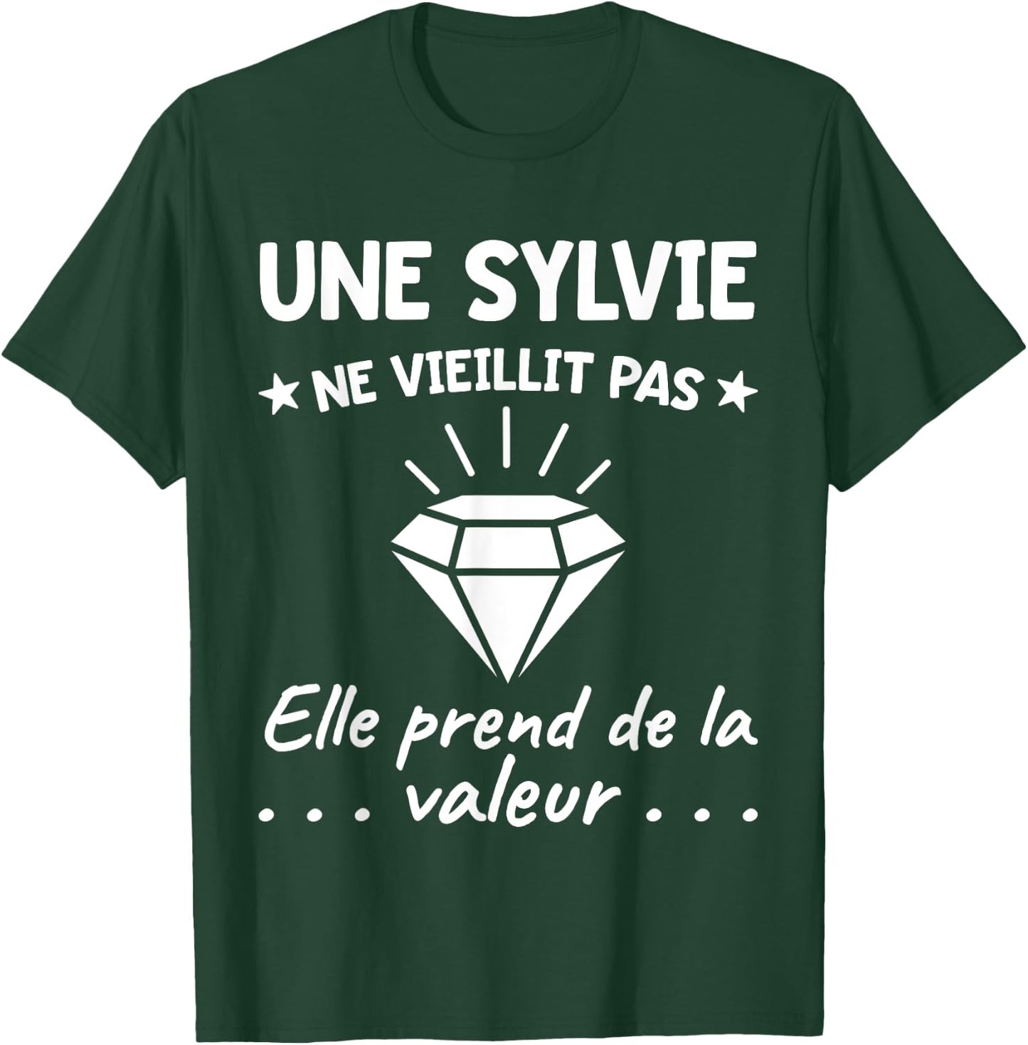 Sylvie Valeur | Birthday Humour Mom Mother First Name , Black, S T-Shirt - T-Shirt | Forest