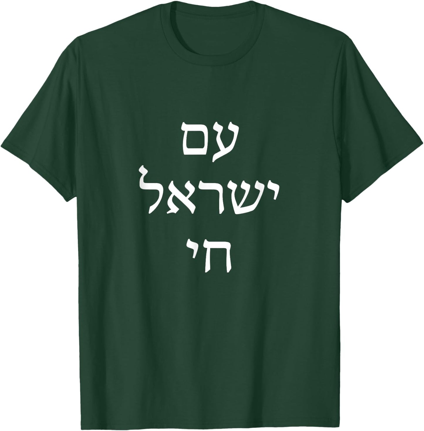 Am Israel Chai Jewish Pride Support Israel Hebrew Jerusalem T-Shirt - T-Shirt | Forest