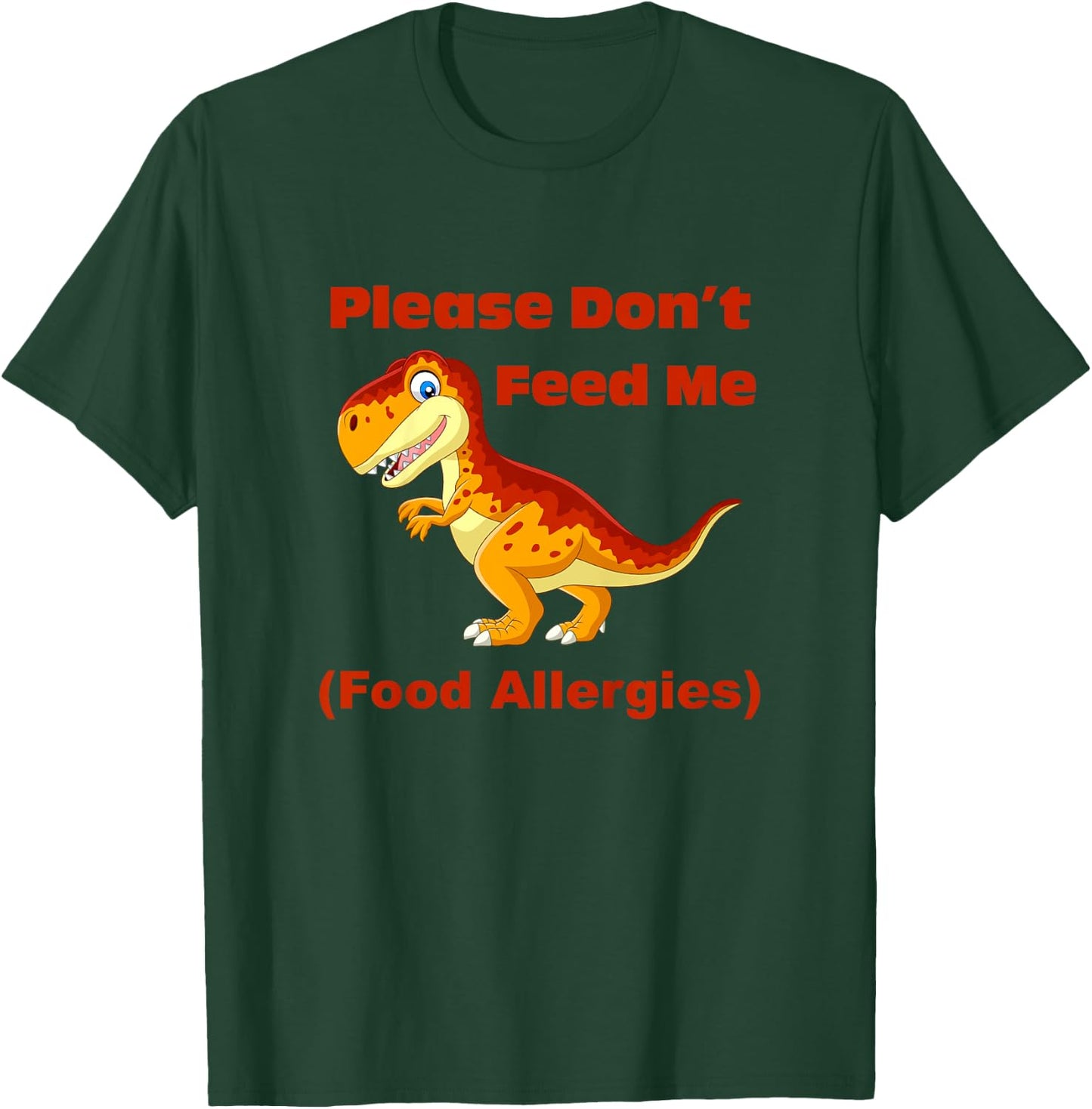 Food Allergy Toddler Kids with T-Rex T-Shirt - T-Shirt | Forest