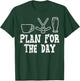 Plan For The Day Coffee Ice Hockey Beer Funny Drinking Sport T-Shirt - T-Shirt | Forest
