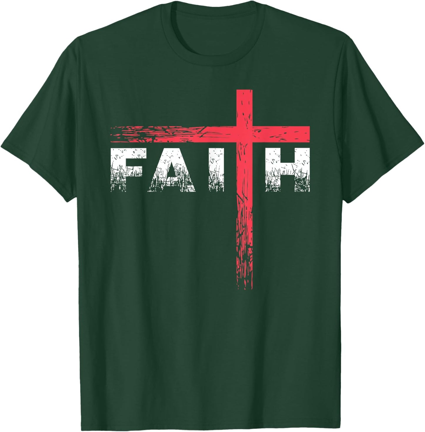 Christian Faith & Cross - Christian Faith & Cross T-Shirt - T-Shirt | Forest