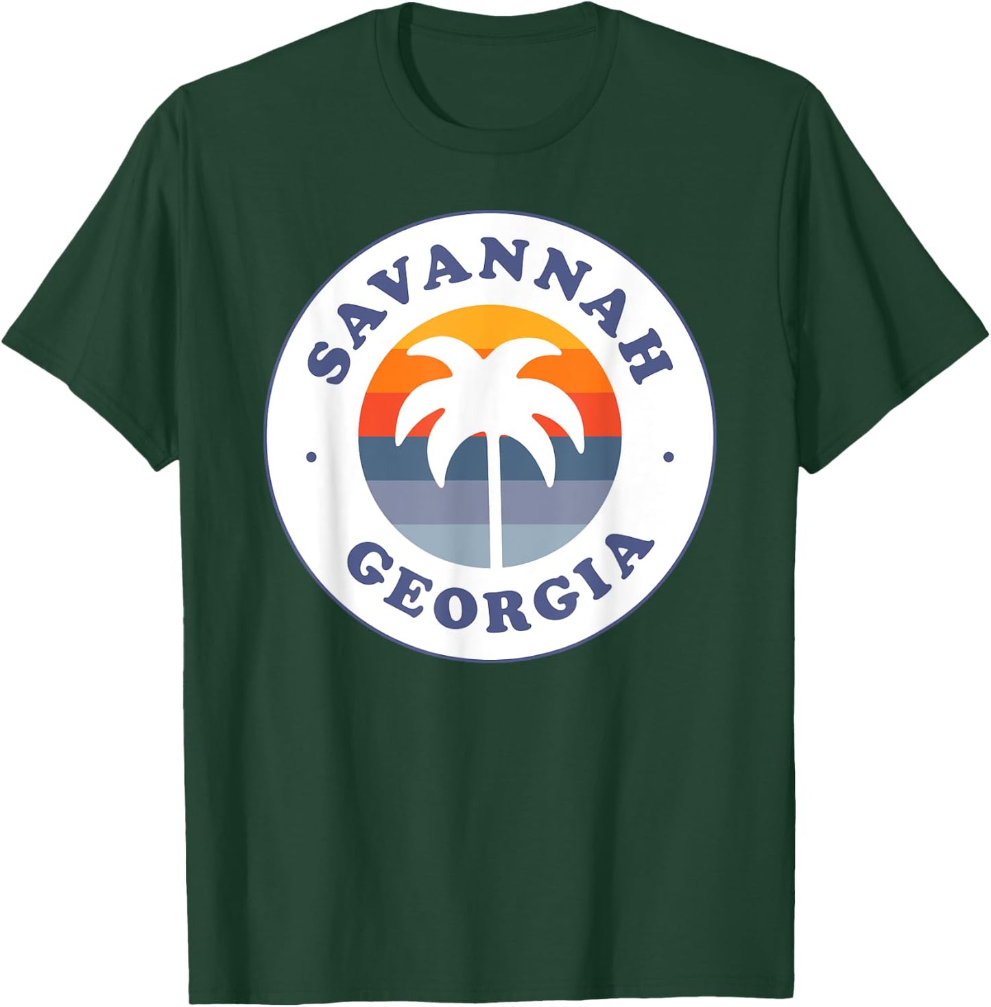 Savannah Georgia GA Palm Tree Beach Vacation Souvenirs Men Women Girls Kids T-Shirt - T-Shirt | Forest