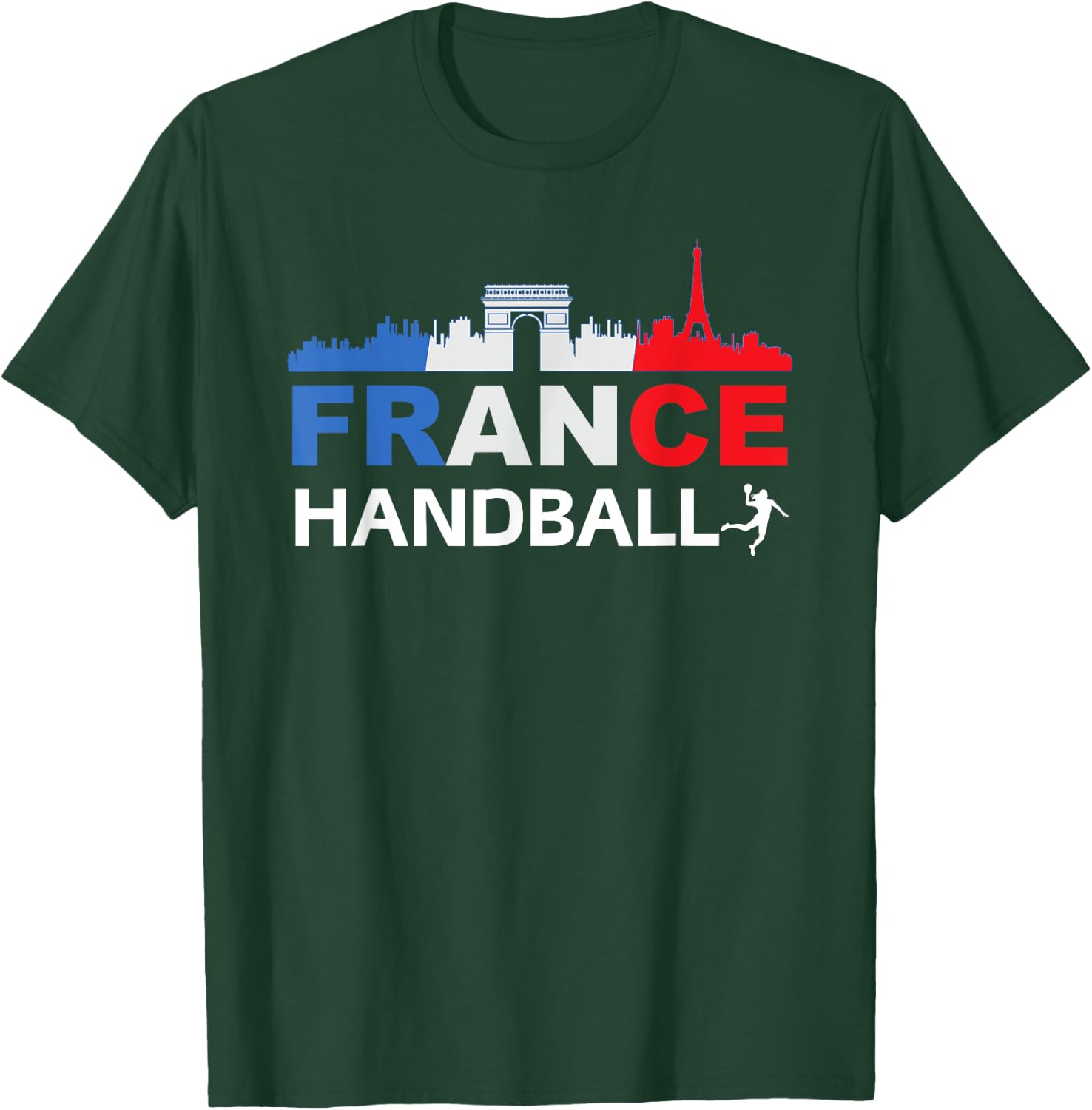 France Flag Handball Gift Jersey Handball , Black, S T-Shirt - T-Shirt | Forest