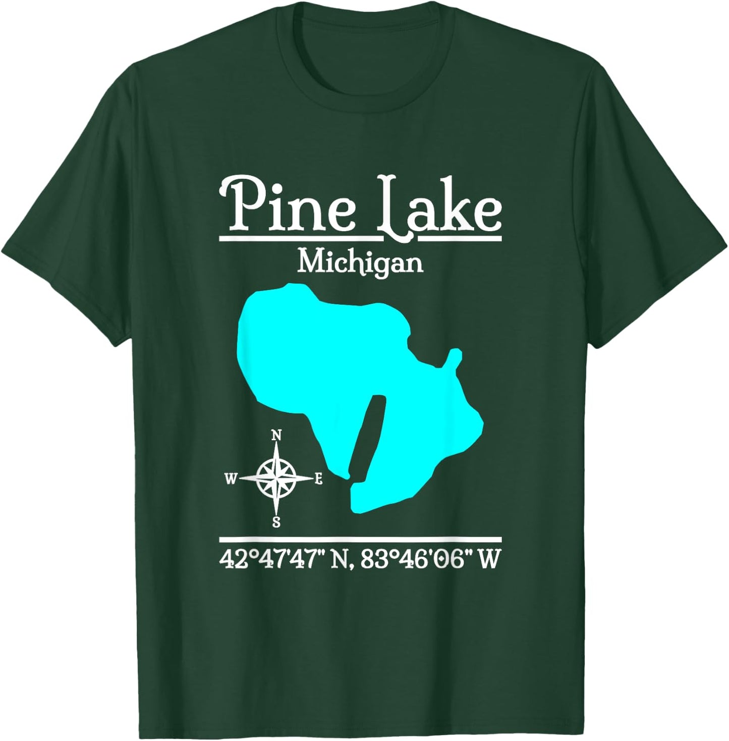 Pine Lake - Michigan T-Shirt - T-Shirt | Forest
