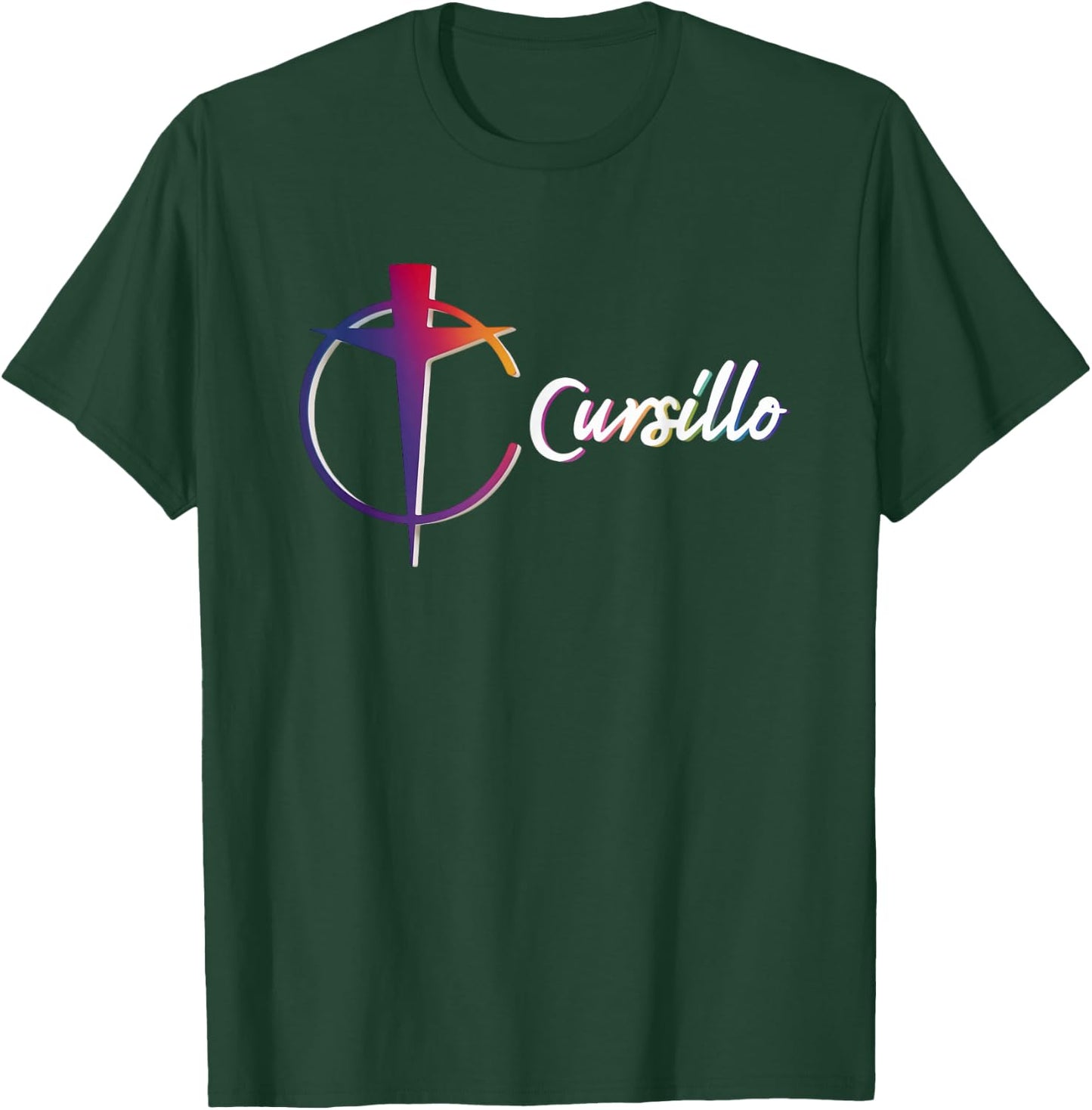 DeColores Cursillo Rainbow Rooster Catholic T-Shirt - T-Shirt | Forest