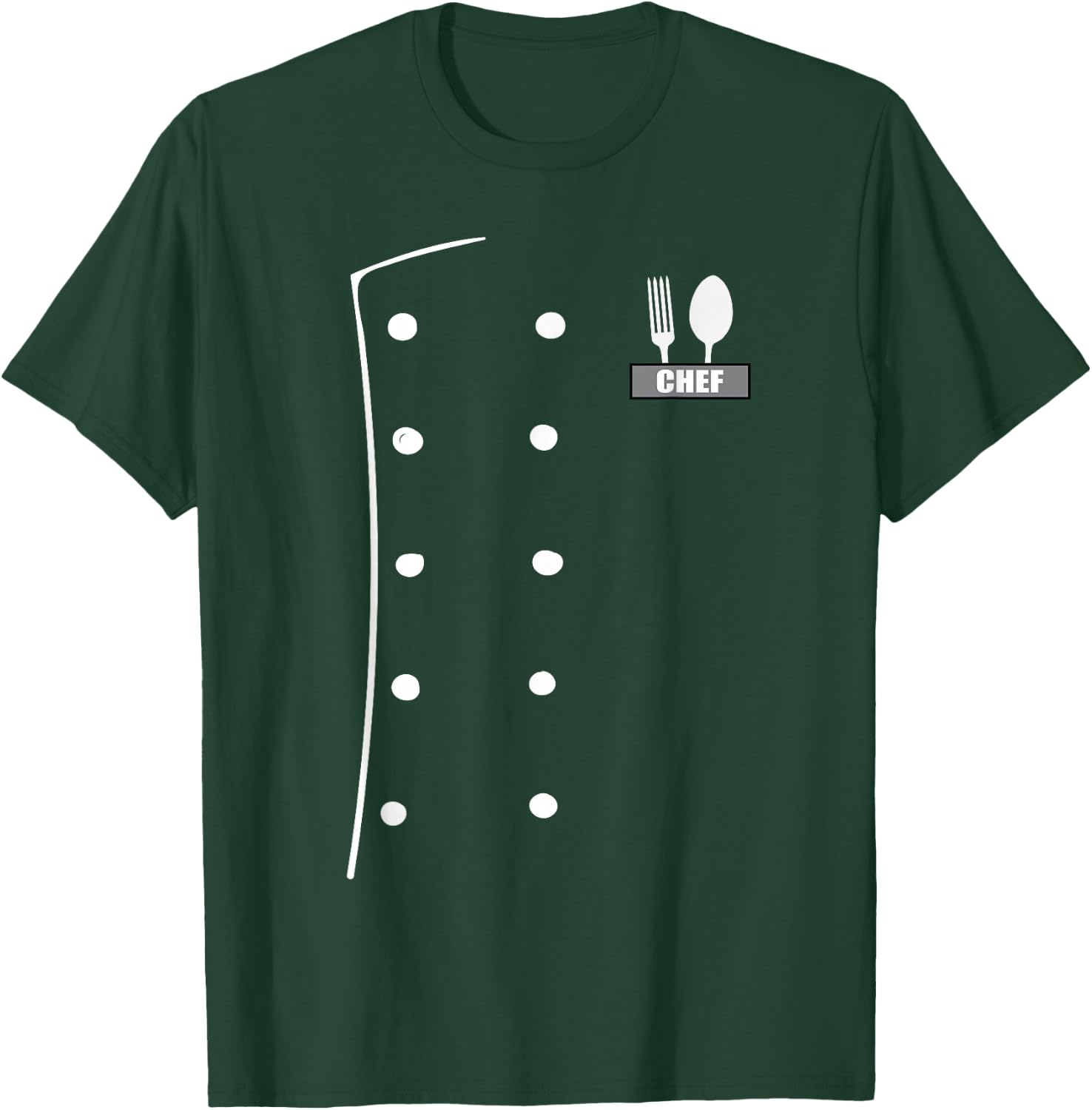 Chef Costume Coat Uniform Funny Cook Jacket for Cooking T-Shirt - T-Shirt | Forest