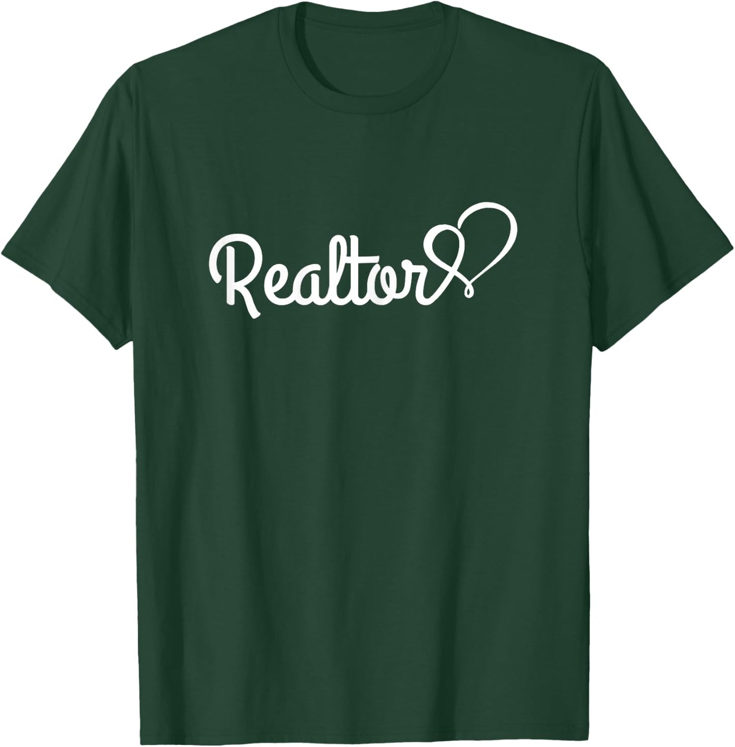 Realtor Real Estate Agent Heart House Rent Broker Gift T-Shirt - T-Shirt | Forest