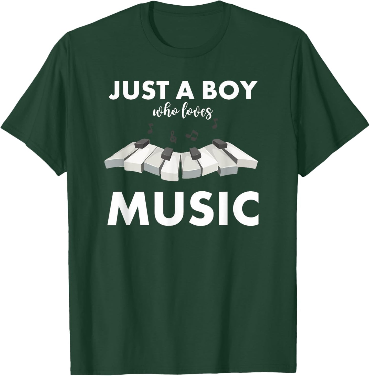 Just A Boy Who Loves Music T-Shirt - T-Shirt | Forest