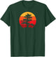 Pacific Ocean Beach Bonsai Tree Sun Retro Vintage T-Shirt - T-Shirt | Forest