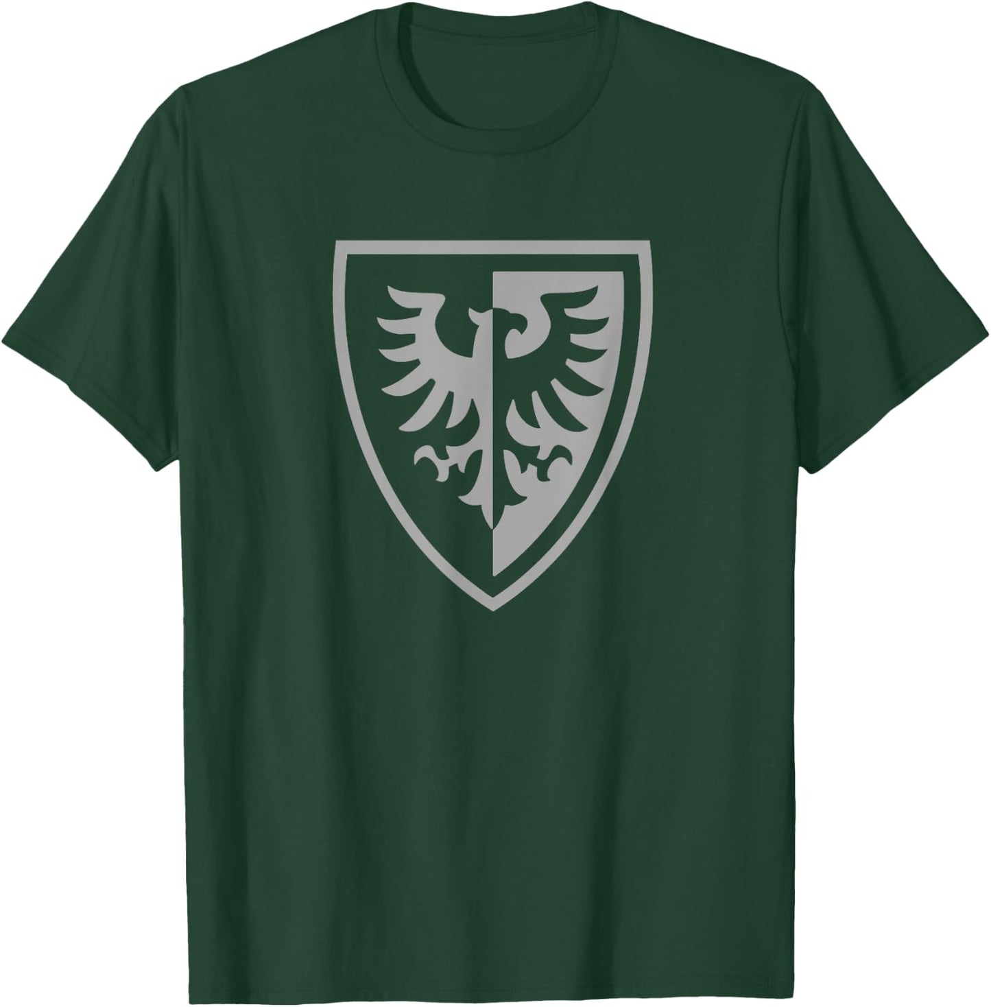 Black Falcons Medieval Castle Knight Shield Design T-Shirt - T-Shirt | Forest