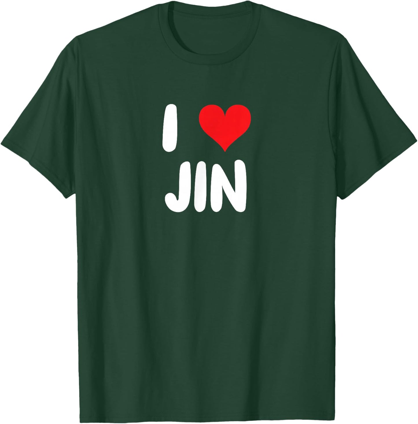 I Love Jin - Heart T-Shirt - T-Shirt | Forest
