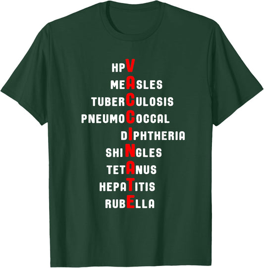 Vaccines Matter Message Gift Shirt Pro-Vaccination Vaccinate For Immunization Awareness -Adults Black Small Classic Fit Short Sleeve T-Shirt - T-Shirt | Forest