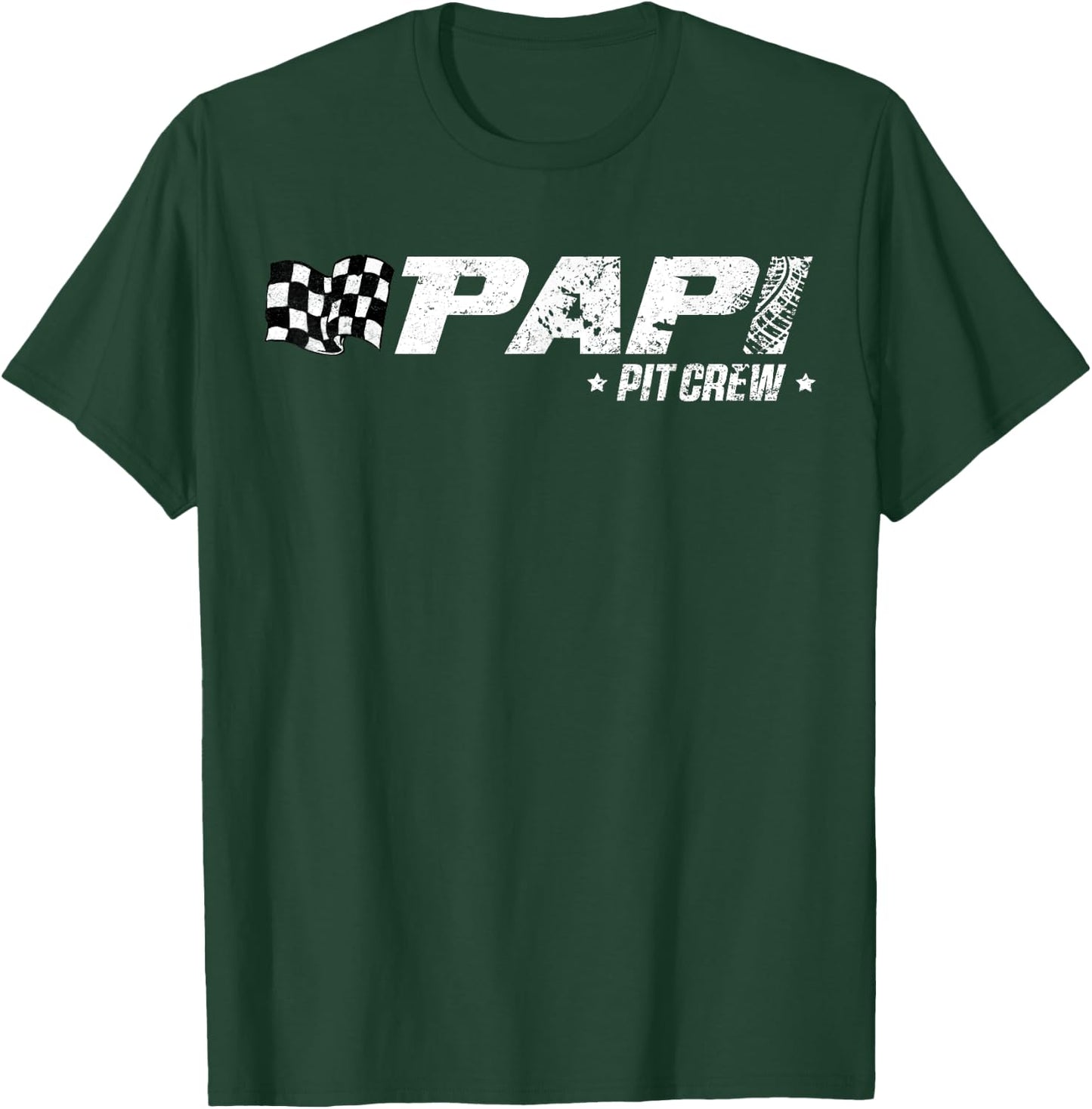 Papi Pit Crew Race Car Birthday Family Racing T-Shirt - T-Shirt | Forest