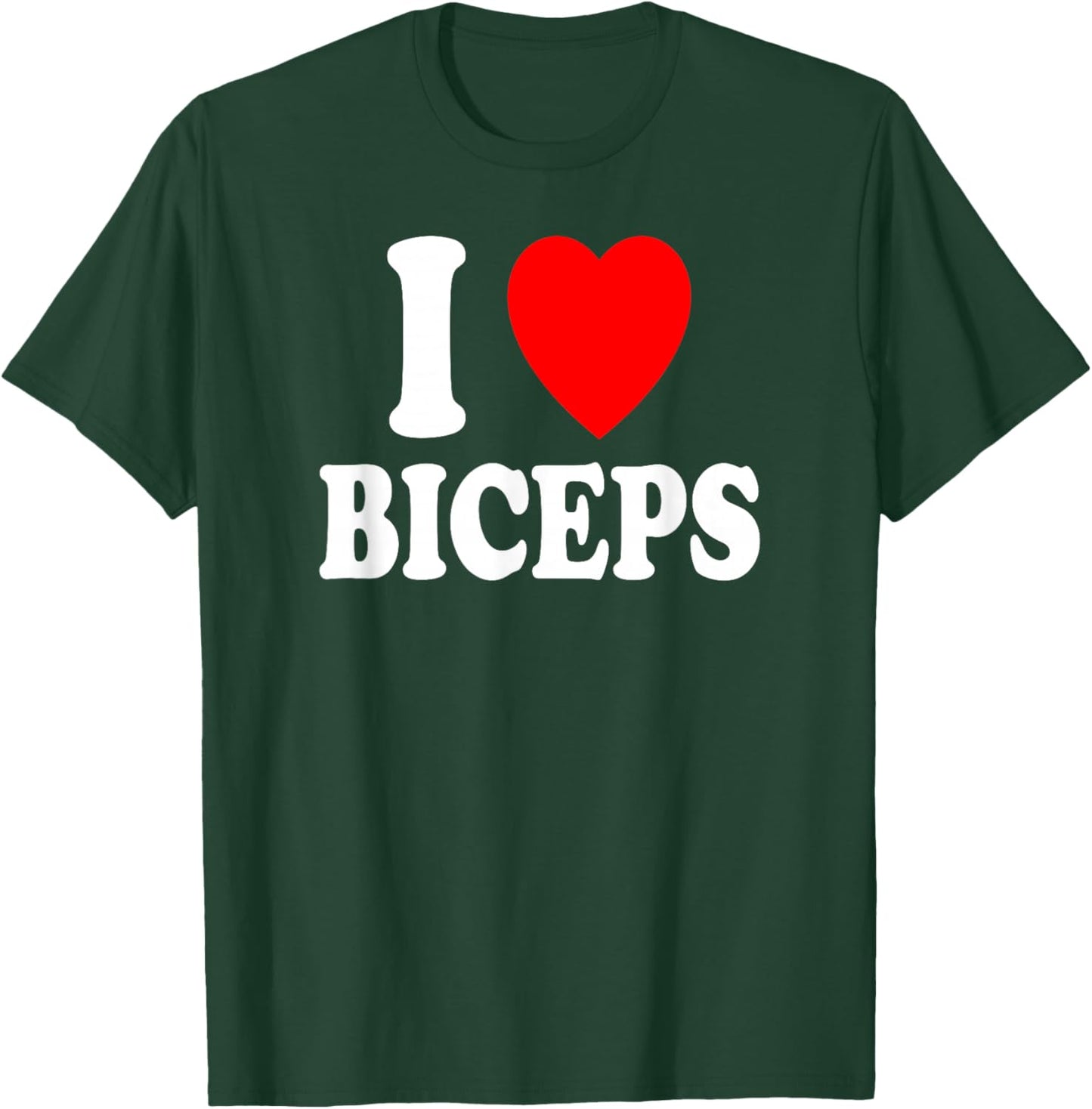 I Heart (Love) Biceps Gym Muscles Lifting Flexible Arms , Black, S T-Shirt - T-Shirt | Forest