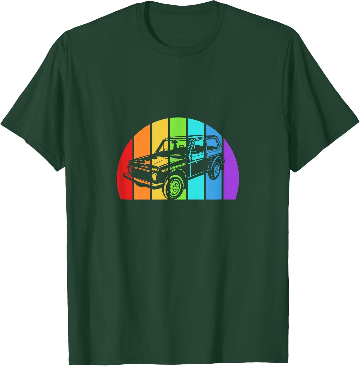 Lada Niva 4x4 Offroad Vintage DDR East Retro Off-Road Vehicle T-Shirt - T-Shirt | Forest