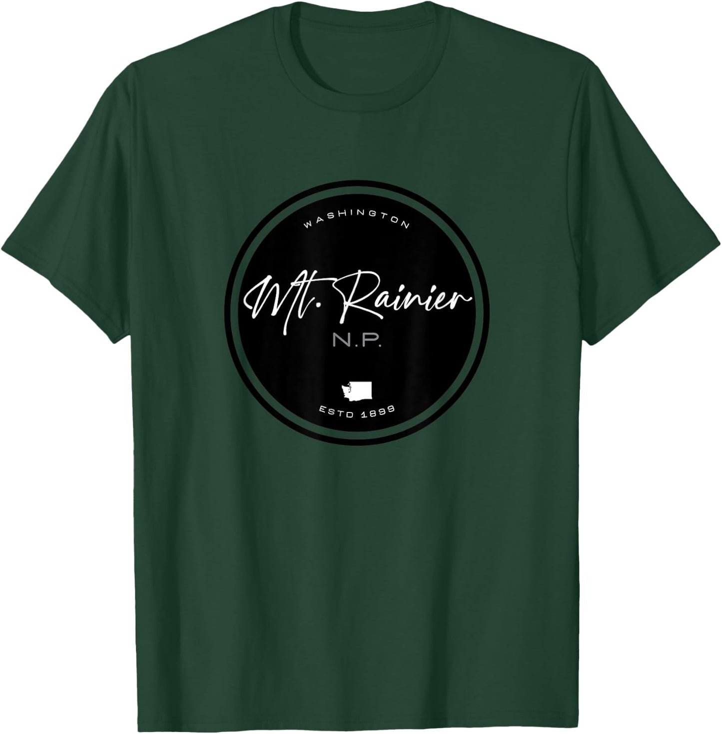 Mt. Rainier National Park Washington Graphic T-Shirt - T-Shirt | Forest