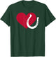 Horseshoe with heart T-Shirt - T-Shirt | Forest