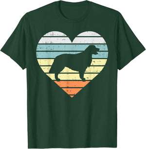 Golden Retriever Silhouette Heart Retro Dog Lover Women Gift T-Shirt - T-Shirt | Forest