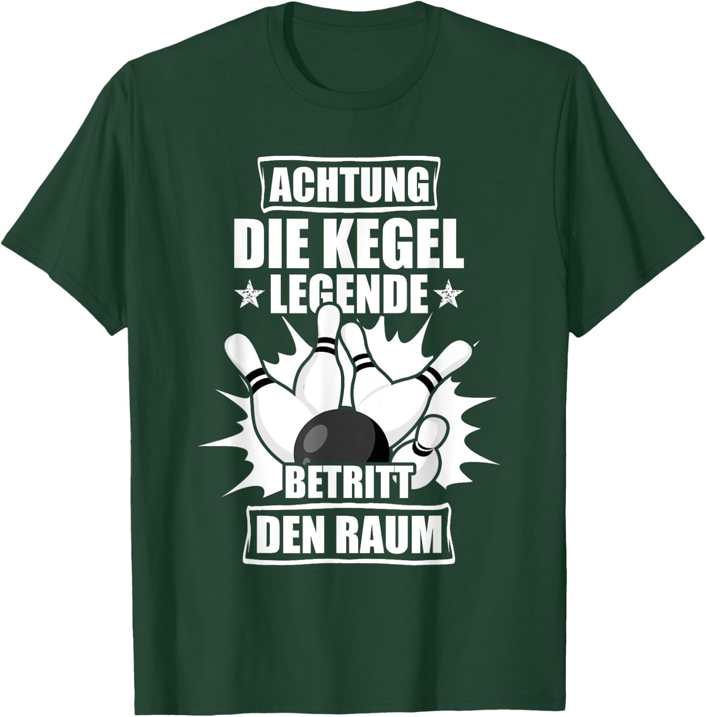 Men's Achtung Kegel Legend Kegler , black T-Shirt - T-Shirt | Forest