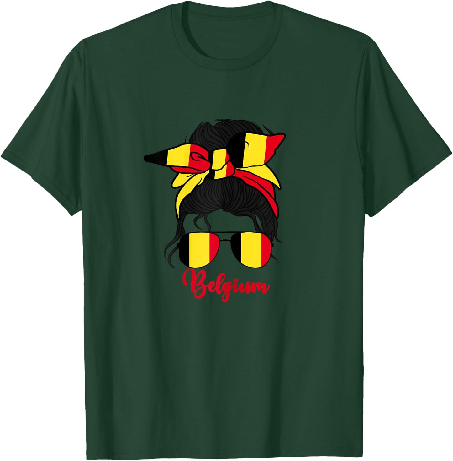 Belgium For Girl Belgian Flag Belgian Belgian Women Girl T-Shirt - T-Shirt | Forest