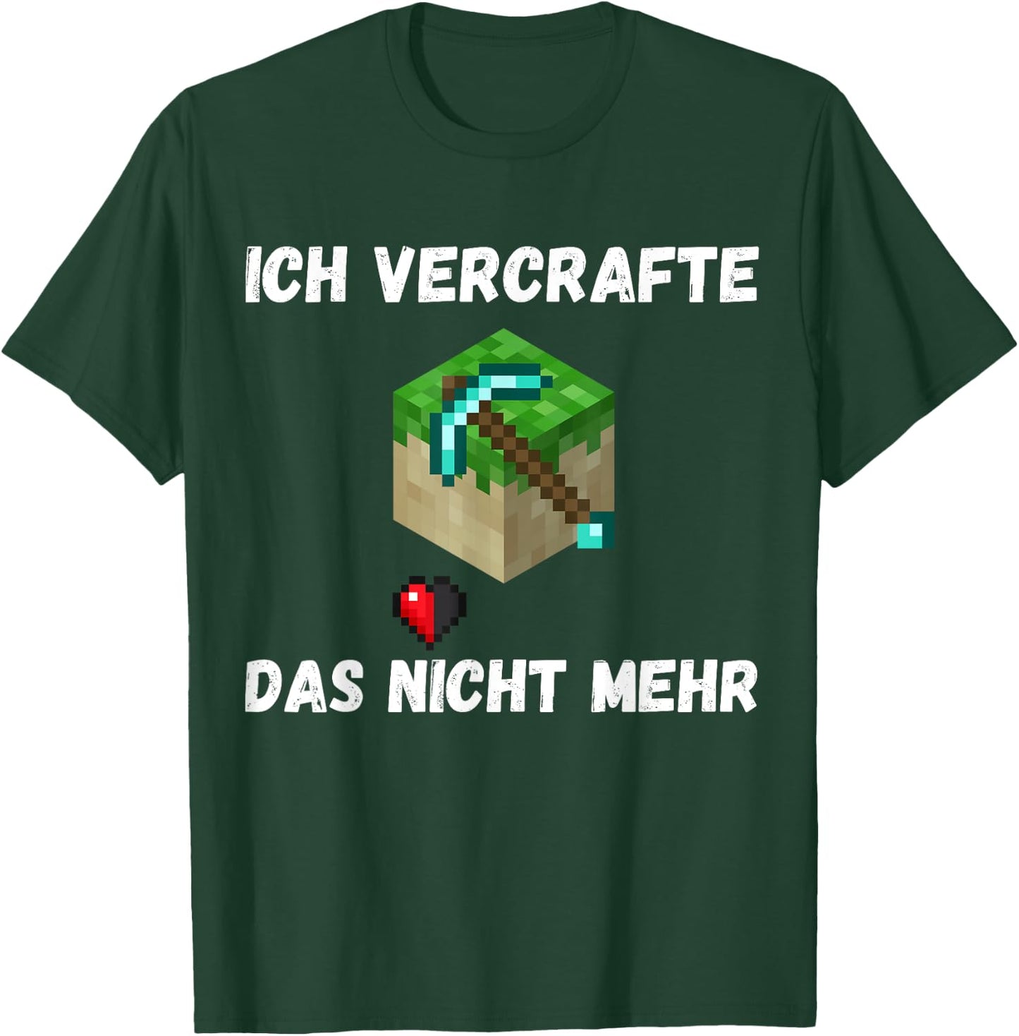 with German Text "Ich vercrafte das alles nicht mehr, black T-Shirt - T-Shirt | Forest