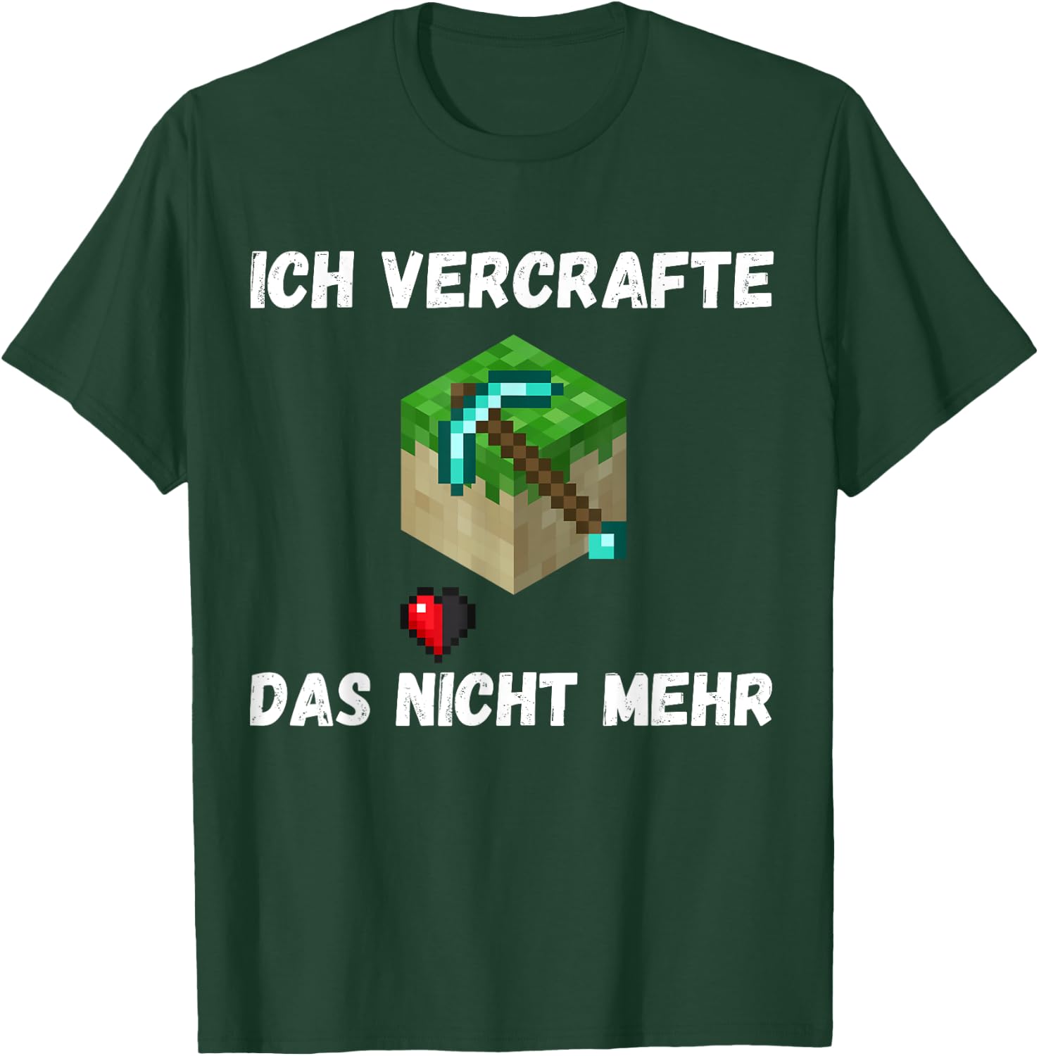 with German Text "Ich vercrafte das alles nicht mehr, black T-Shirt - T-Shirt | Forest