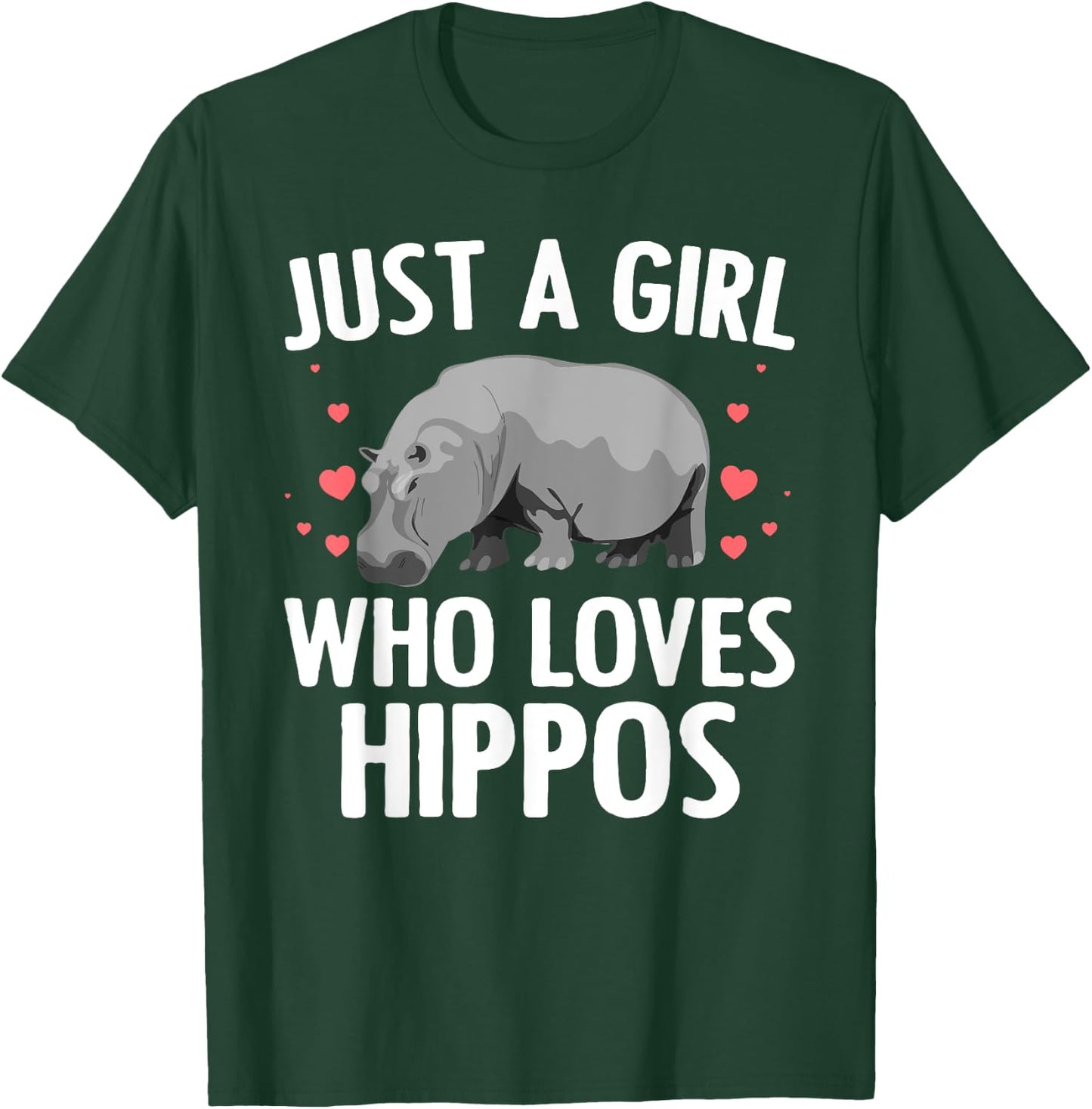 Hippo Gift Hippopotamus Lover Accessories & Stuff Funny Hippopotamus Design For Girls Women Teens Hippo Lovers T-Shirt - T-Shirt | Forest