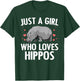 Hippo Gift Hippopotamus Lover Accessories & Stuff Funny Hippopotamus Design For Girls Women Teens Hippo Lovers T-Shirt - T-Shirt | Forest