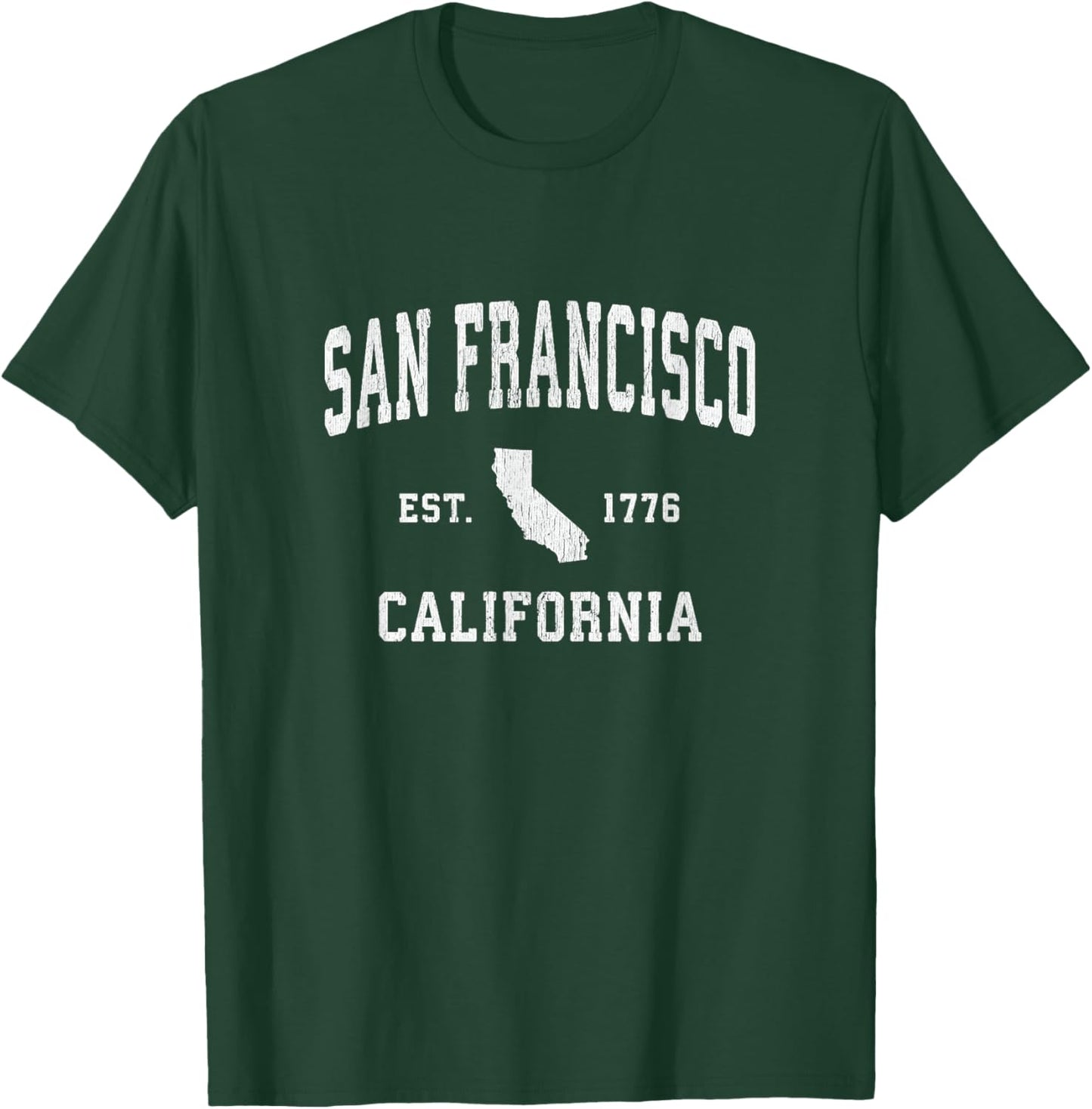 San Francisco SF California CA Vintage Sports Design T-Shirt - T-Shirt | Forest