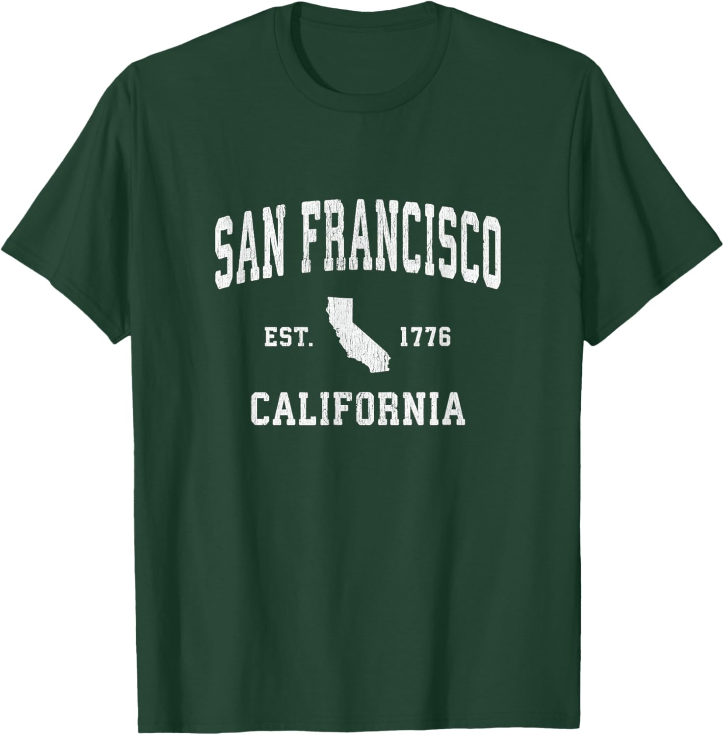 San Francisco SF California CA Vintage Sports Design T-Shirt - T-Shirt | Forest