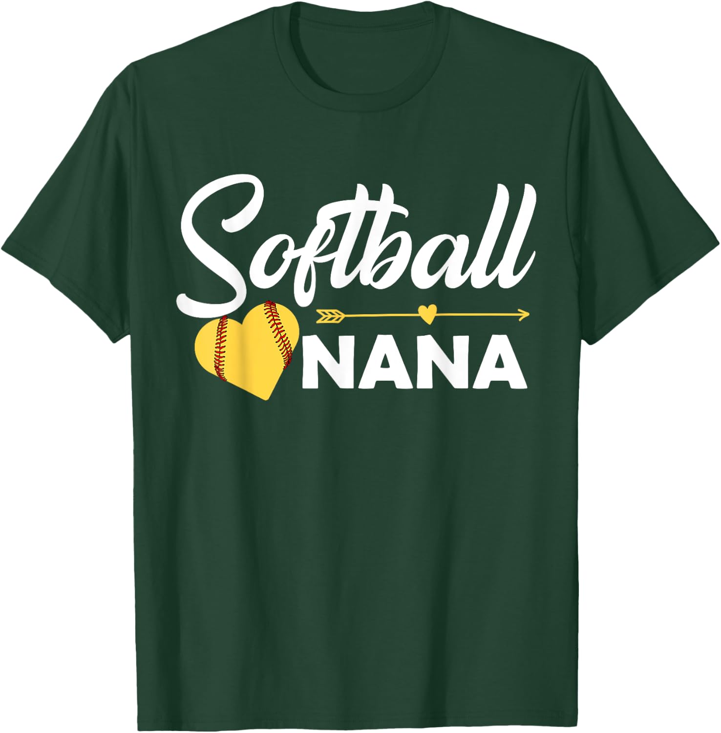 Ball Nana Love Playing Baseball Softball Games Gift T-Shirt - T-Shirt | Forest