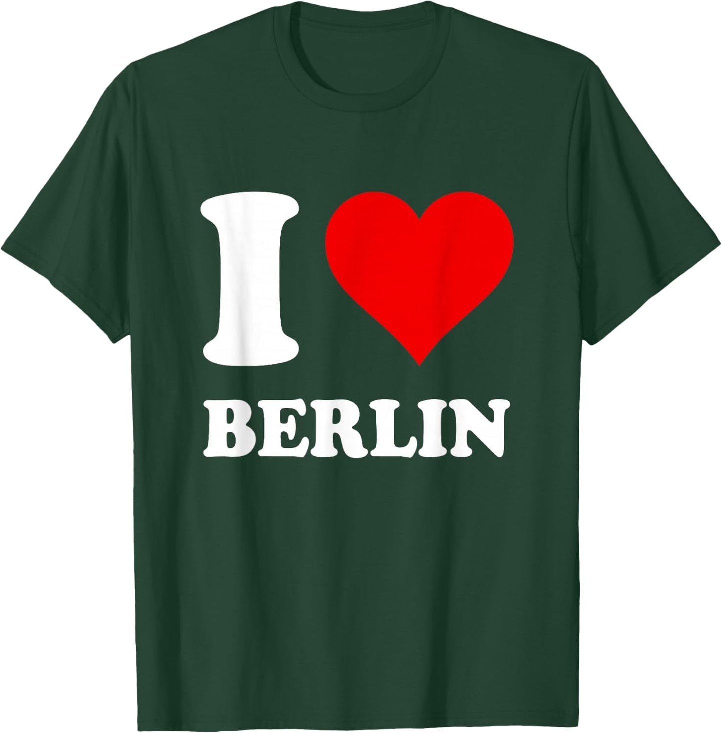 with German Text "Rotes Herz Ich Liebe Berlin, black T-Shirt - T-Shirt | Forest
