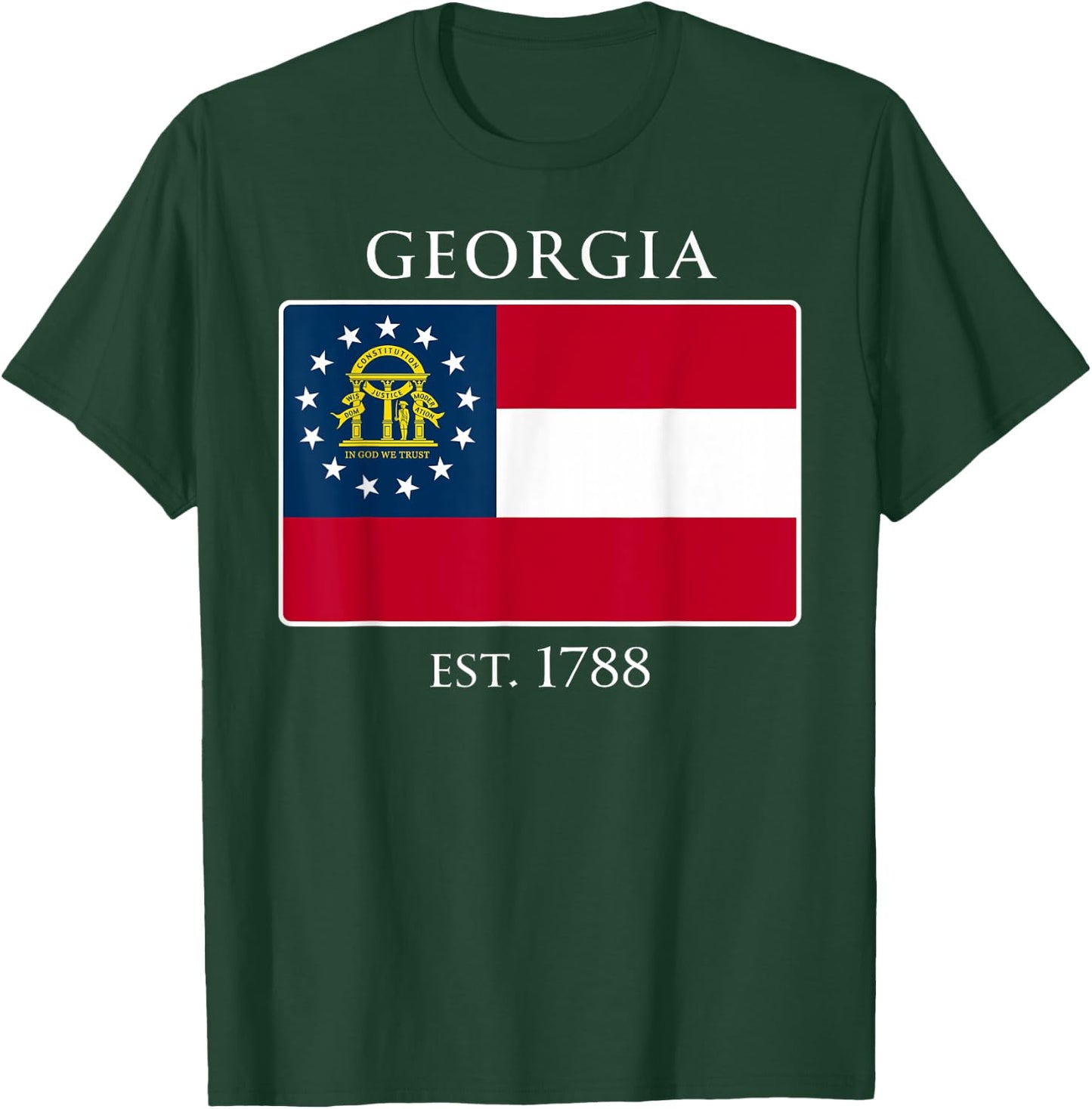 Georgia Flag 4th US State 1788 Georgian T-Shirt - T-Shirt | Forest