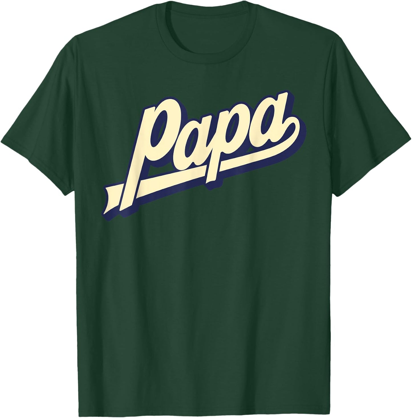 Papa Retro Bold Font Father's Day Dad Gifts From Daughter T-Shirt - T-Shirt | Forest