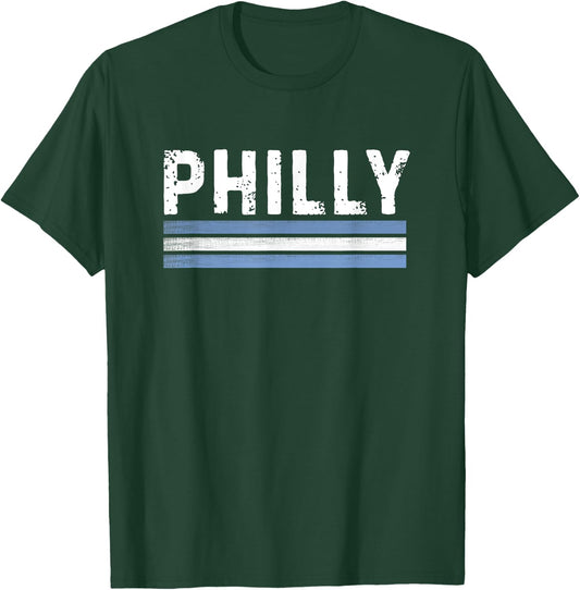 Philly Retro Vintage Philadelphia Pennsylvania Tourism Gift T-Shirt - T-Shirt | Forest