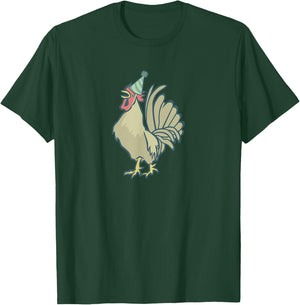 Birthday Rooster , Chicken Birthday Hat Rooster Kids T-Shirt - T-Shirt | Forest