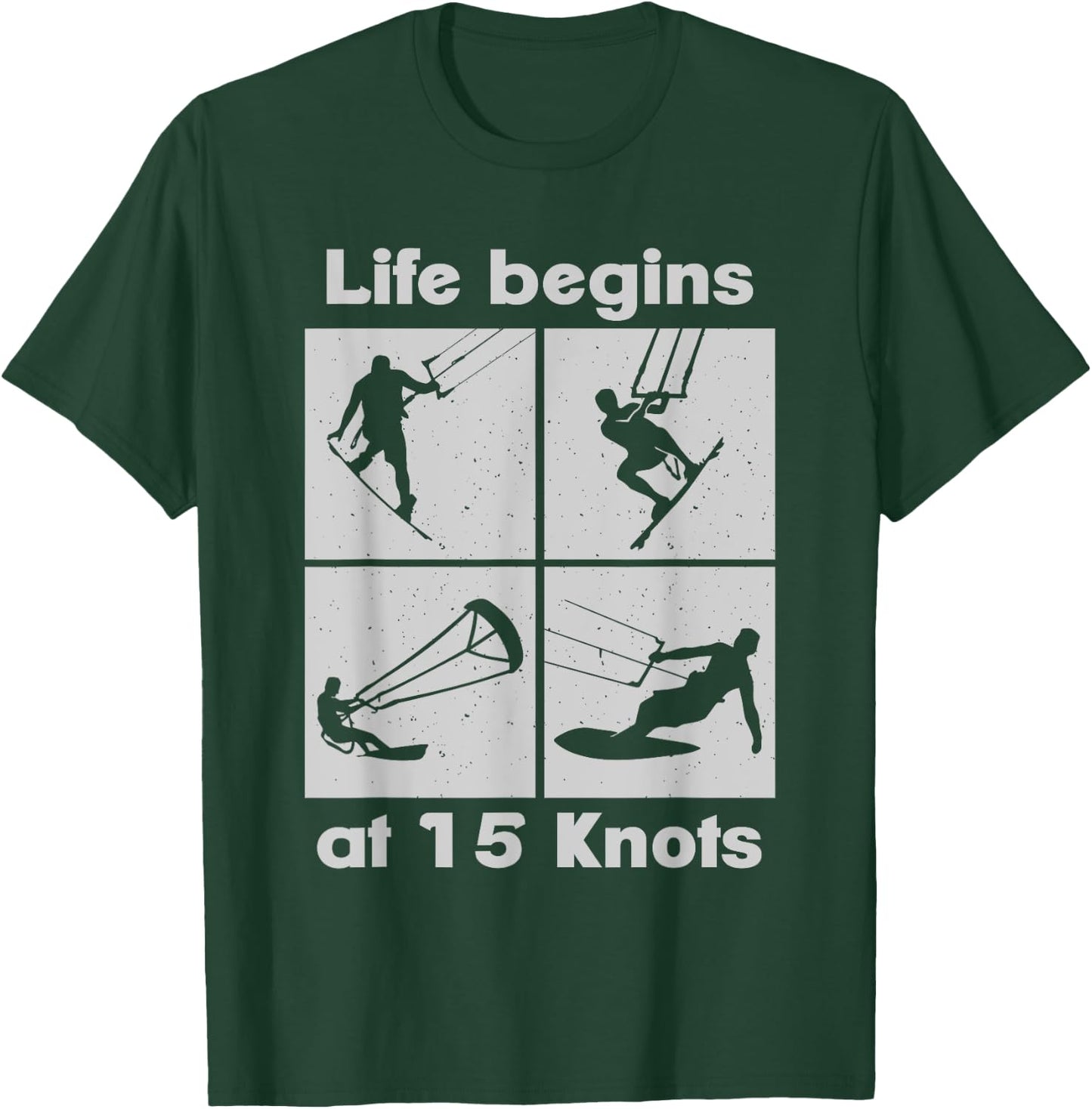 Life Begins at 15 Knots Lifestyle Vintage Design , black T-Shirt - T-Shirt | Forest