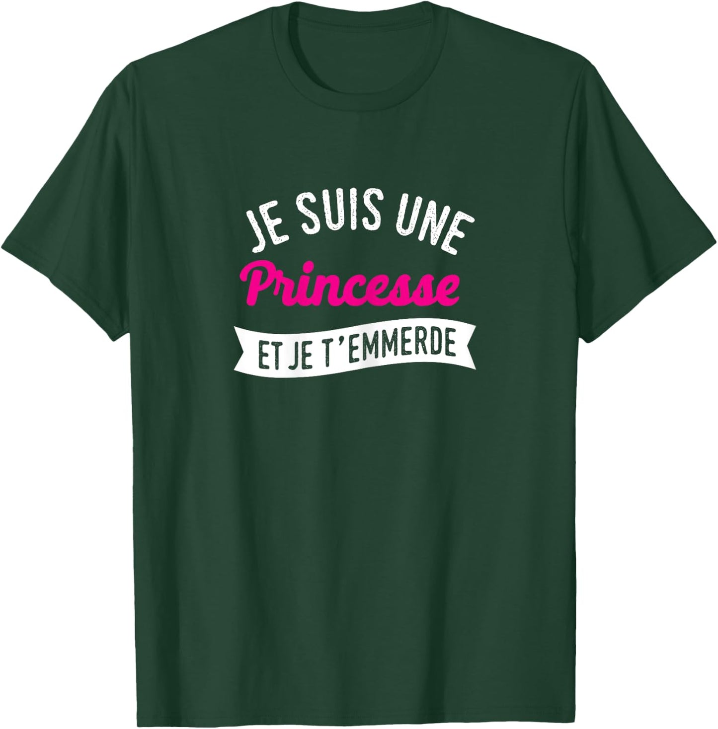 Je suis une princesse - gift man woman funny humour , Black T-Shirt - T-Shirt | Forest