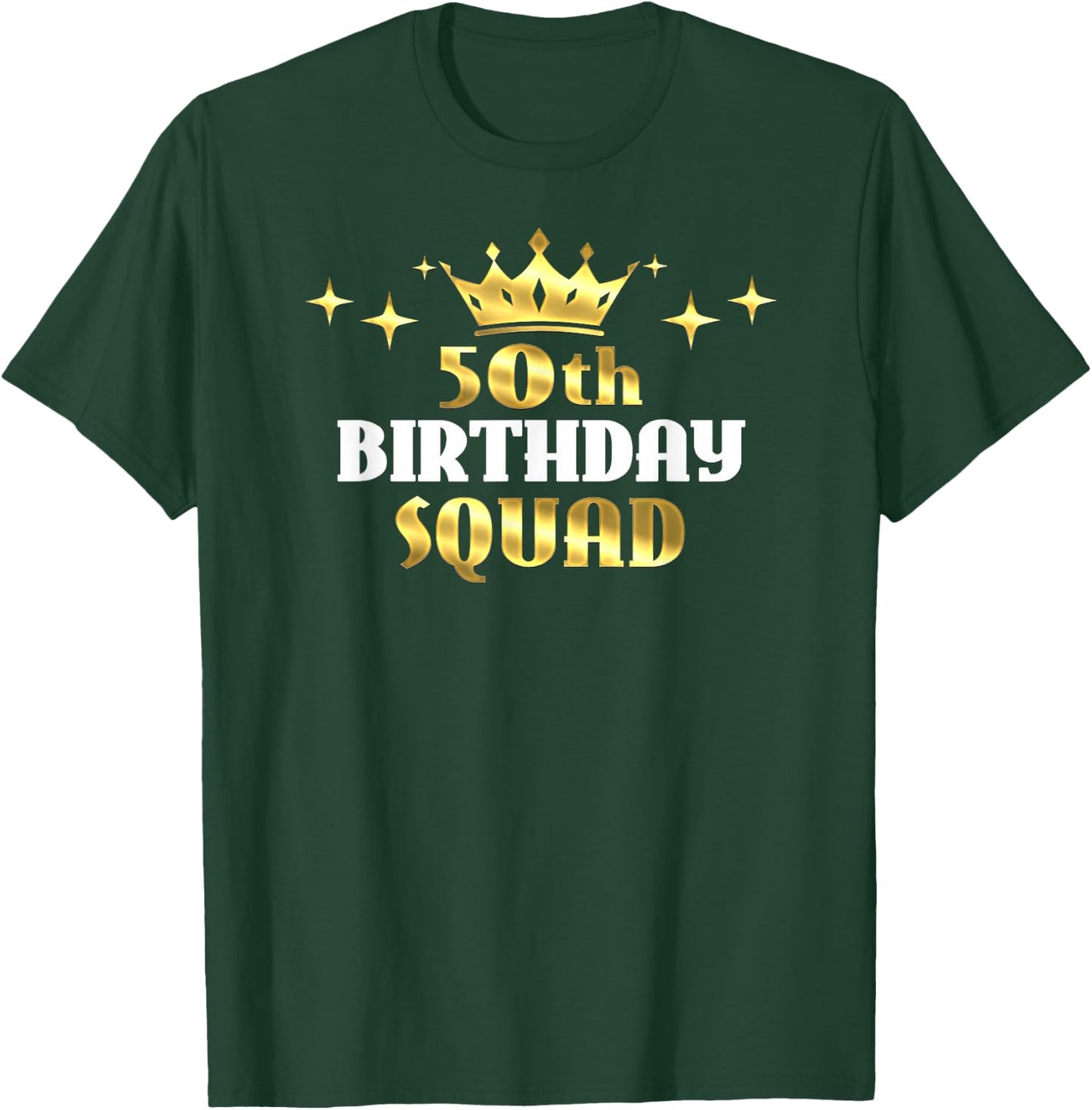50th Birthday Squad Cool 50 Birthday Gift Men Kids T-Shirt - T-Shirt | Forest