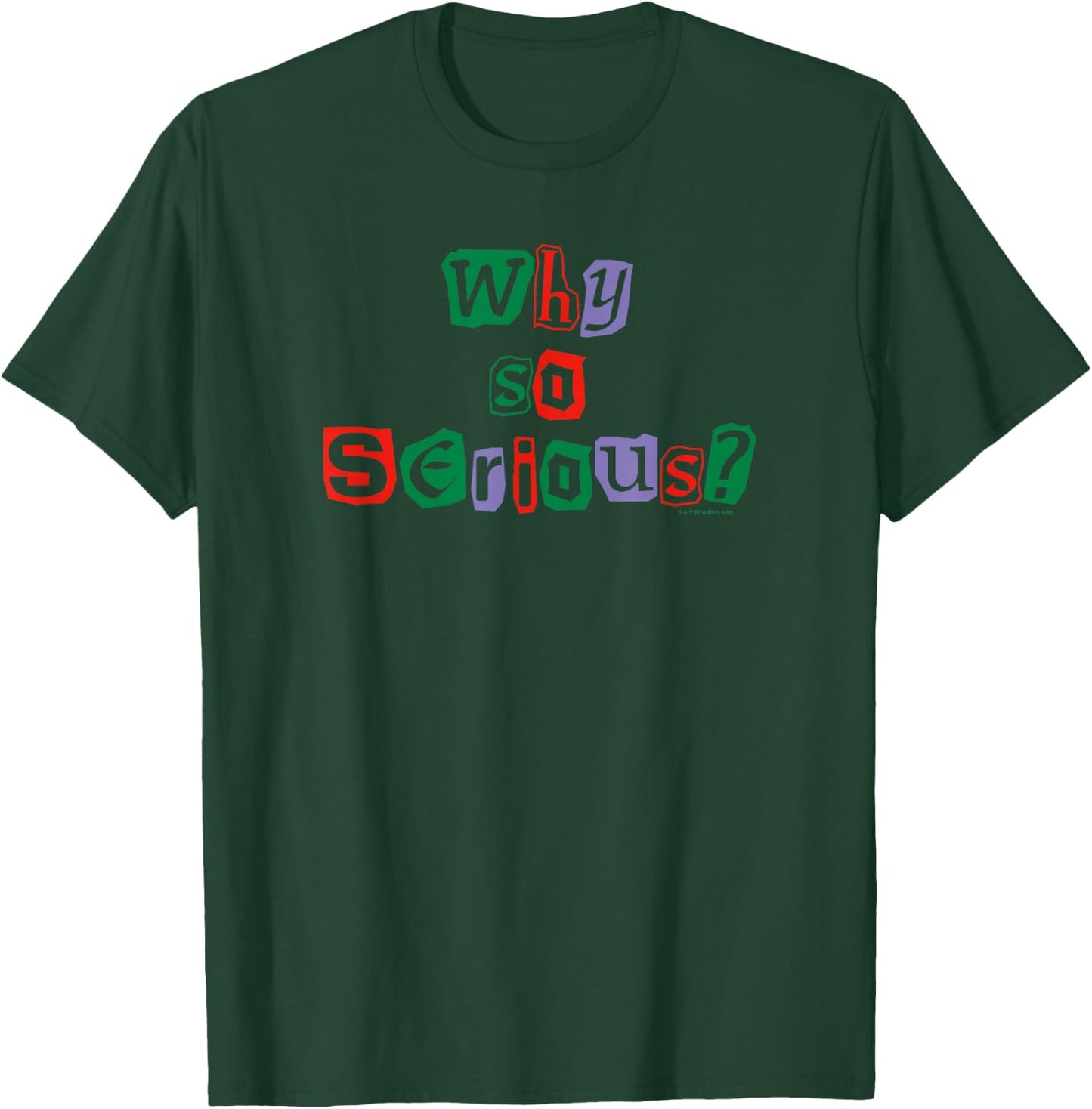 DC Comics Batman The Joker Why So Serious? Quote T-Shirt - T-Shirt | Forest