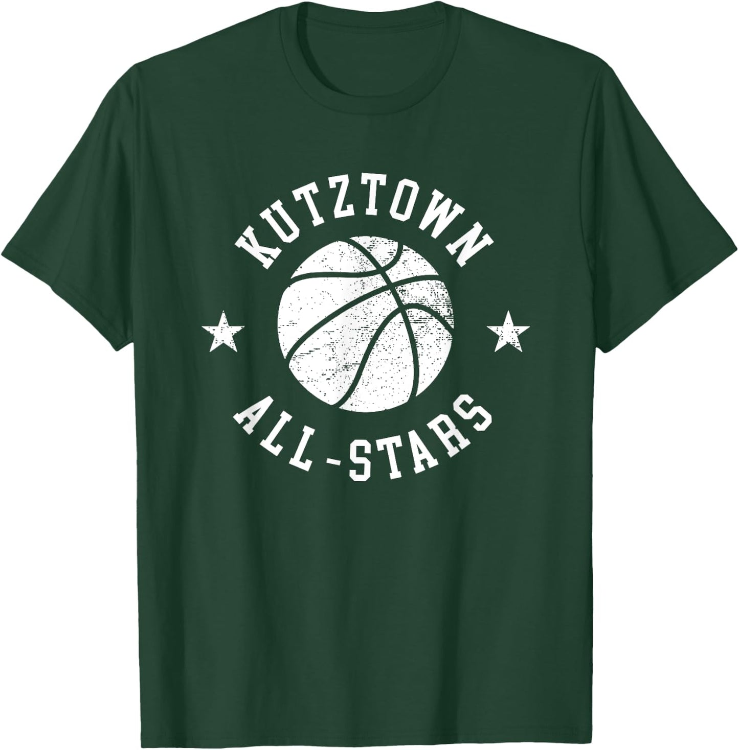 Kutztown Vintage All-Stars Retro 80s Basketball T-Shirt - T-Shirt | Forest
