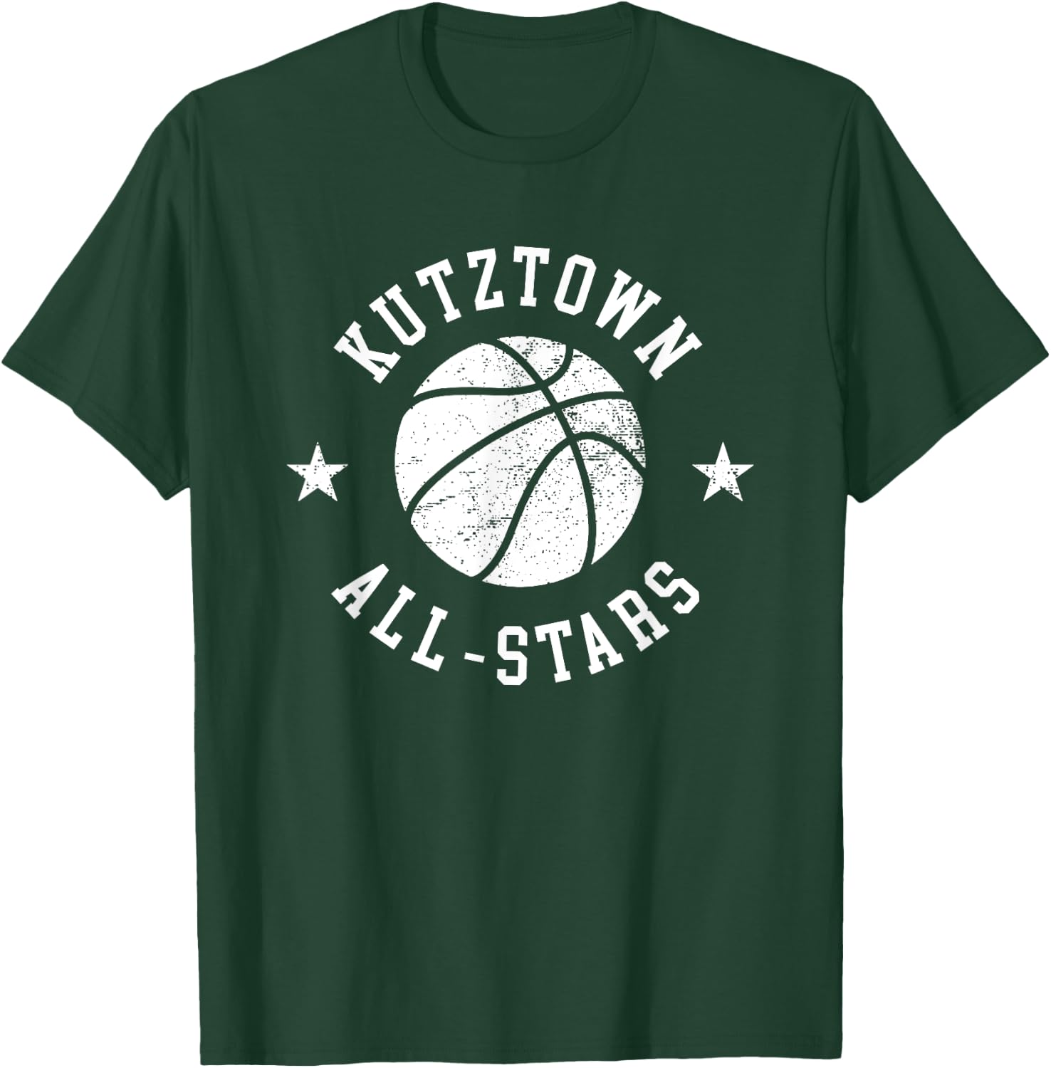 Kutztown Vintage All-Stars Retro 80s Basketball T-Shirt - T-Shirt | Forest