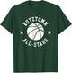 Kutztown Vintage All-Stars Retro 80s Basketball T-Shirt - T-Shirt | Forest