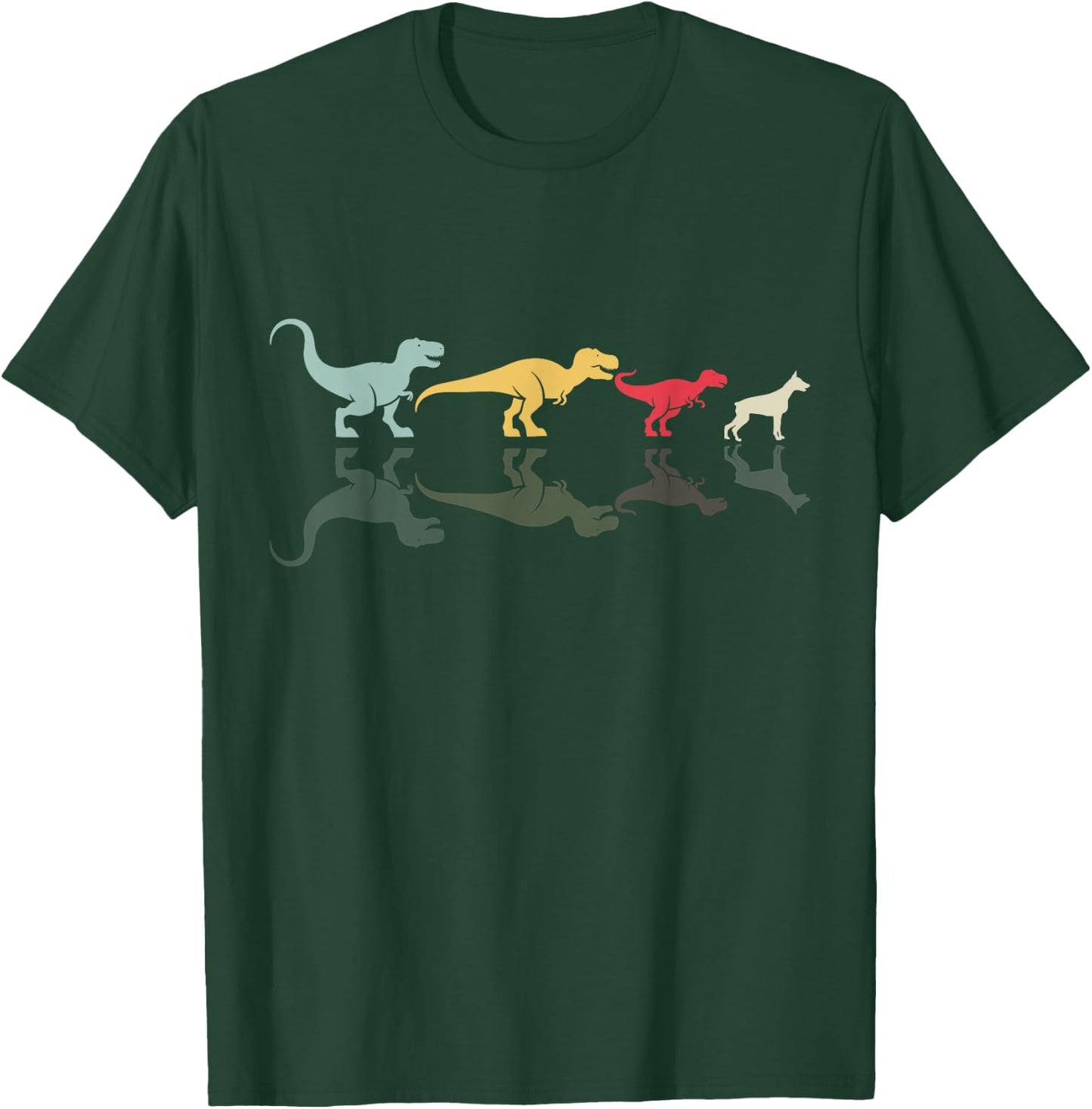Dinosaur Doberman Evolution Fun Paleontology T-Shirt - T-Shirt | Forest